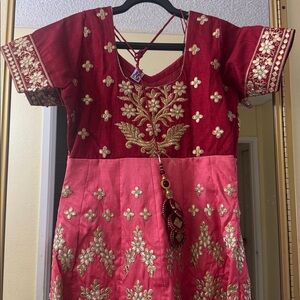 Anarkali,  Desi fashion, festive Indian dress Sangeet Wedding length is 55